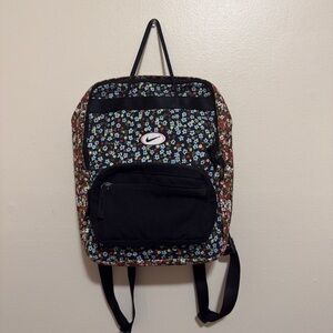 Nike Women's Backpack - Black with Floral Pattern